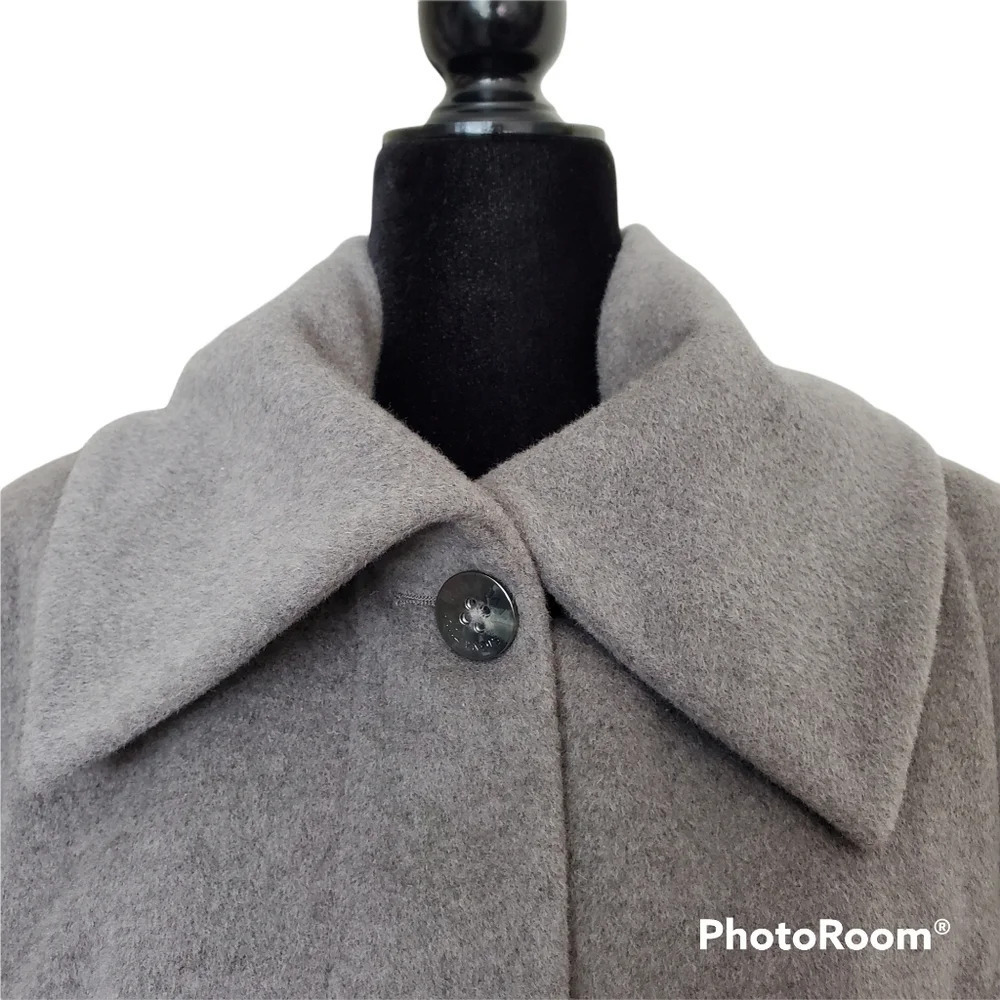 Cole Haan Signature Wool Blend Stand Up Collar Coat Snap closure fully lined - Picture 6 of 12